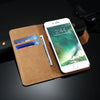 Apple iPhone 7, 7 Plus Flip Genuine Leather Wallet Case
